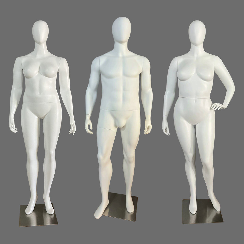 Jelimate Clothing Store Female Plus Size Mannequin Full Body,White Dress Form Male Display Mannequin Plus Size Model,Plus Size Dress Form Clothing Display Mannequin