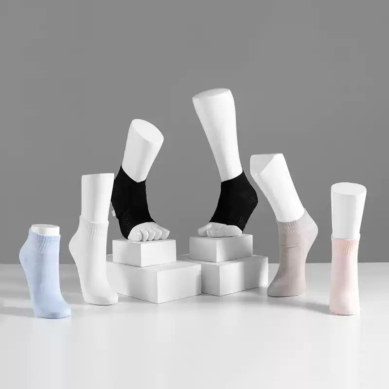 JELIMATE Fiberglass Foot Mannequin Display | Male Female Kids Leg Form for Sock & Shoe Store