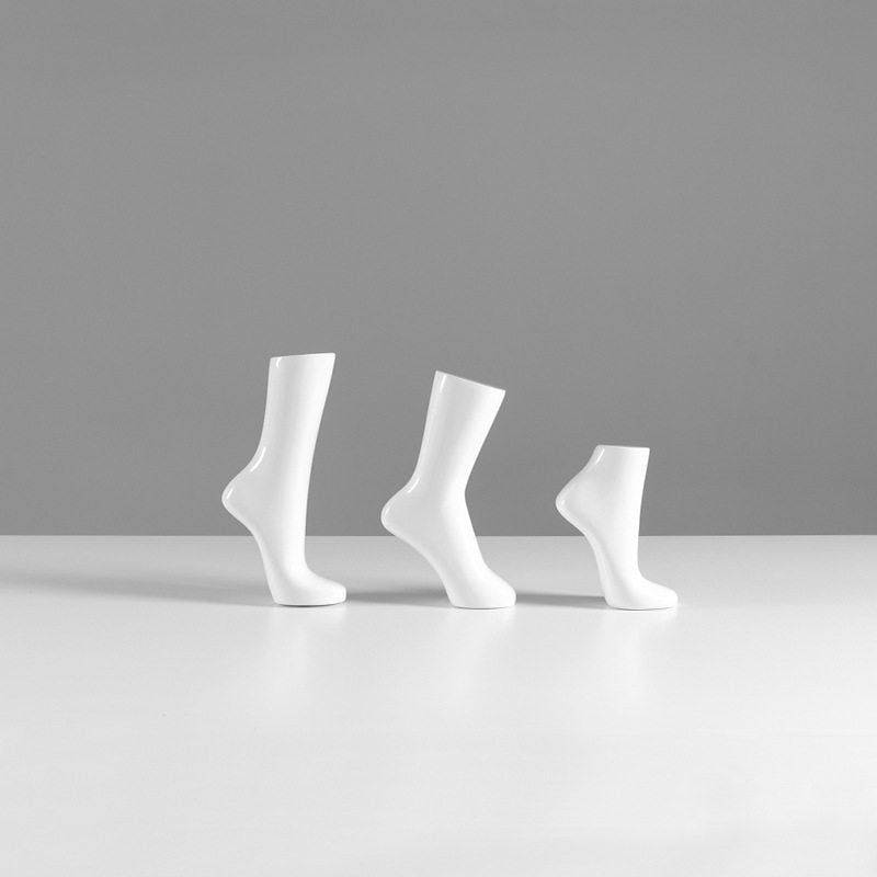 JELIMATE Fiberglass Foot Mannequin Display | Male Female Kids Leg Form for Sock & Shoe Store