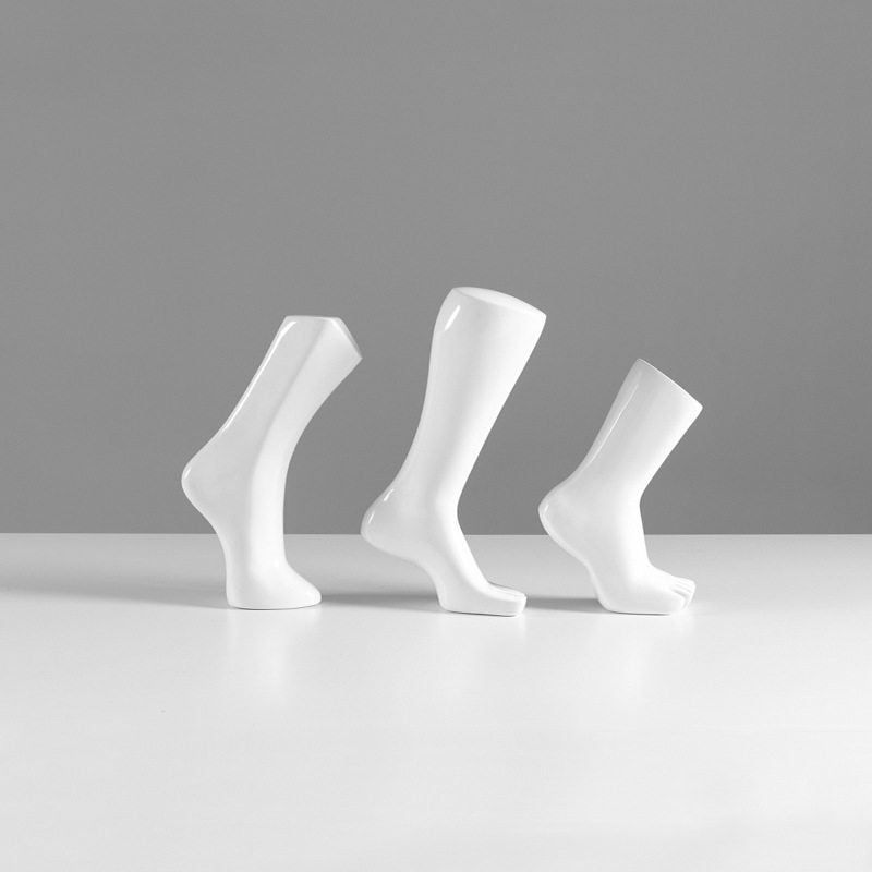 JELIMATE Fiberglass Foot Mannequin Display | Male Female Kids Leg Form for Sock & Shoe Store