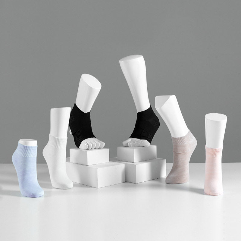 JELIMATE Fiberglass Foot Mannequin Display | Male Female Kids Leg Form for Sock & Shoe Store