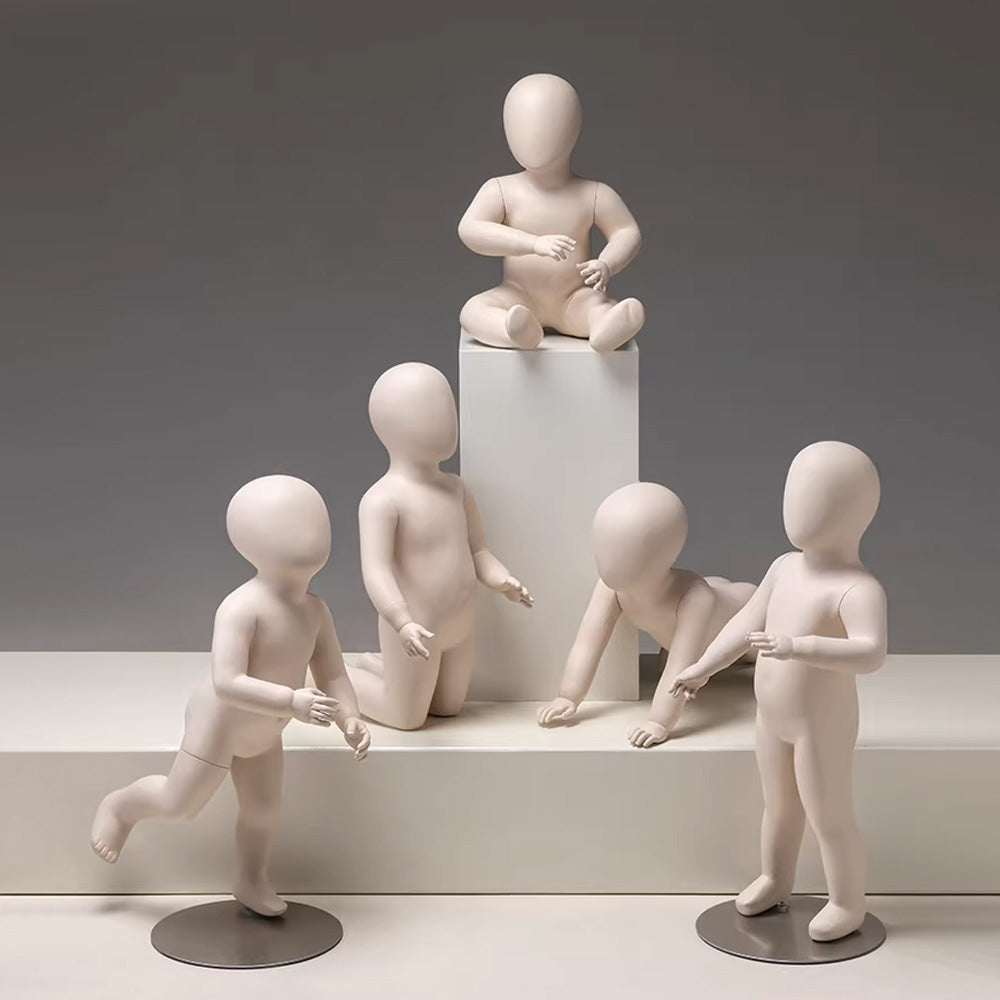 JELIMATE Baby & Toddler Mannequin Full Body Fiberglass | 11 Poses | Ages 6M-3Y