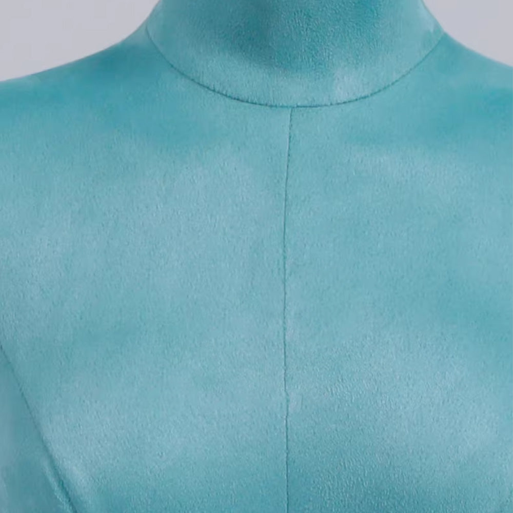 Suede Bust Mannequin for Lingerie Display - Handcrafted Matte Finish Display Prop