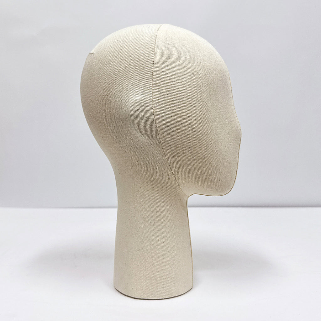 JELIMATE Linen Mannequin Head for Wigs Hats Jewelry Display | Wig Head Stand