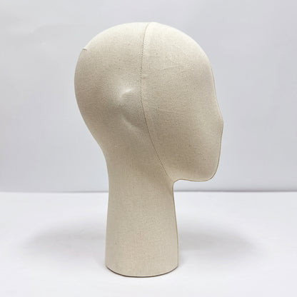 JELIMATE Linen Mannequin Head for Wigs Hats Jewelry Display | Wig Head Stand