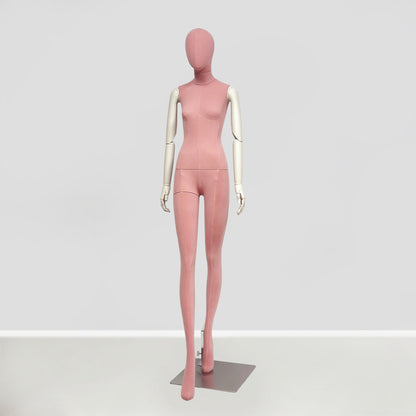 JELIMATE Pink Suede Female Mannequin - Bridal Boutique Wedding Dress Display