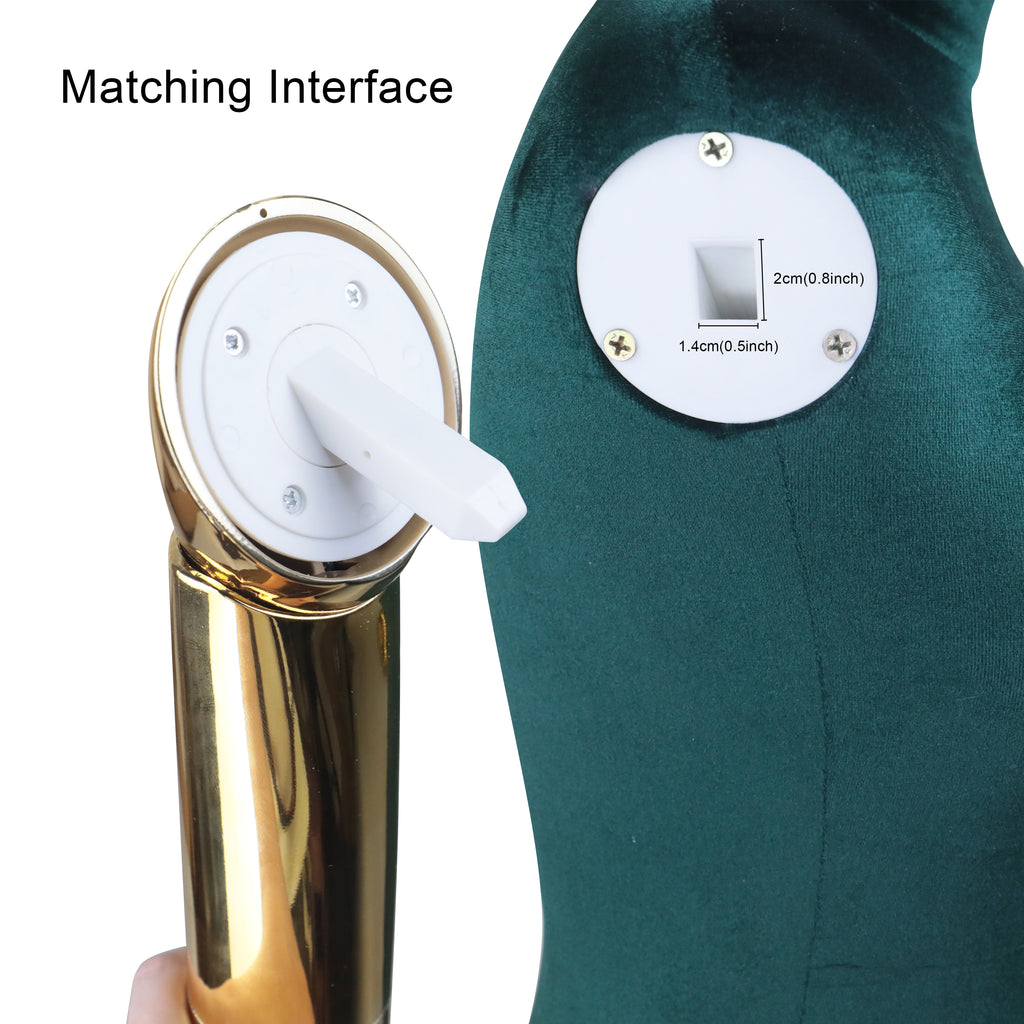 Jelimate Gold Chrome Hand Mannequin – Plug-In Arm with Moveable Finger Joints for Jewelry & Fashion Display