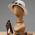 Jelimate Brown Kraft Paper Mannequin Head Dress Form,Wig Display Head Mannequin Jewelry Display Stand Sunglasses Holder,Wig Head Manikin Jewelry Ornaments Headband Headphone Scarf Hat Display Head Model