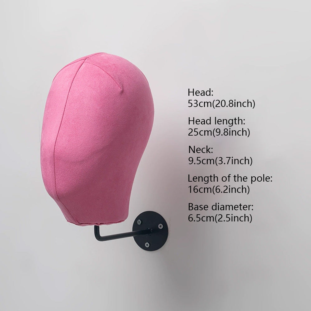 JELIMATE Wall Mount Mannequin Head Display Stand for Hats Wigs Glasses Earrings