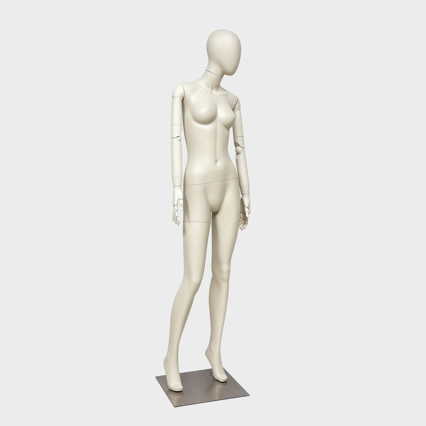 JELIMATE Full Body Female Mannequin Flexible Arms Fiberglass Window Display Dummy