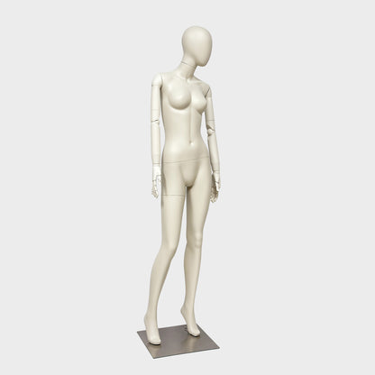 JELIMATE Full Body Female Mannequin Flexible Arms Fiberglass Window Display Dummy