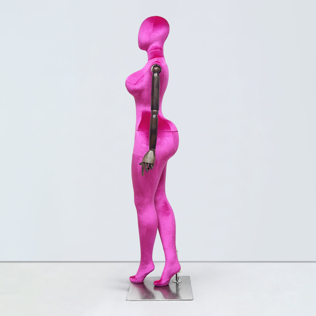 JELIMATE Plus Size Velvet Female Mannequin | Curvy Hourglass Full Body Display Form