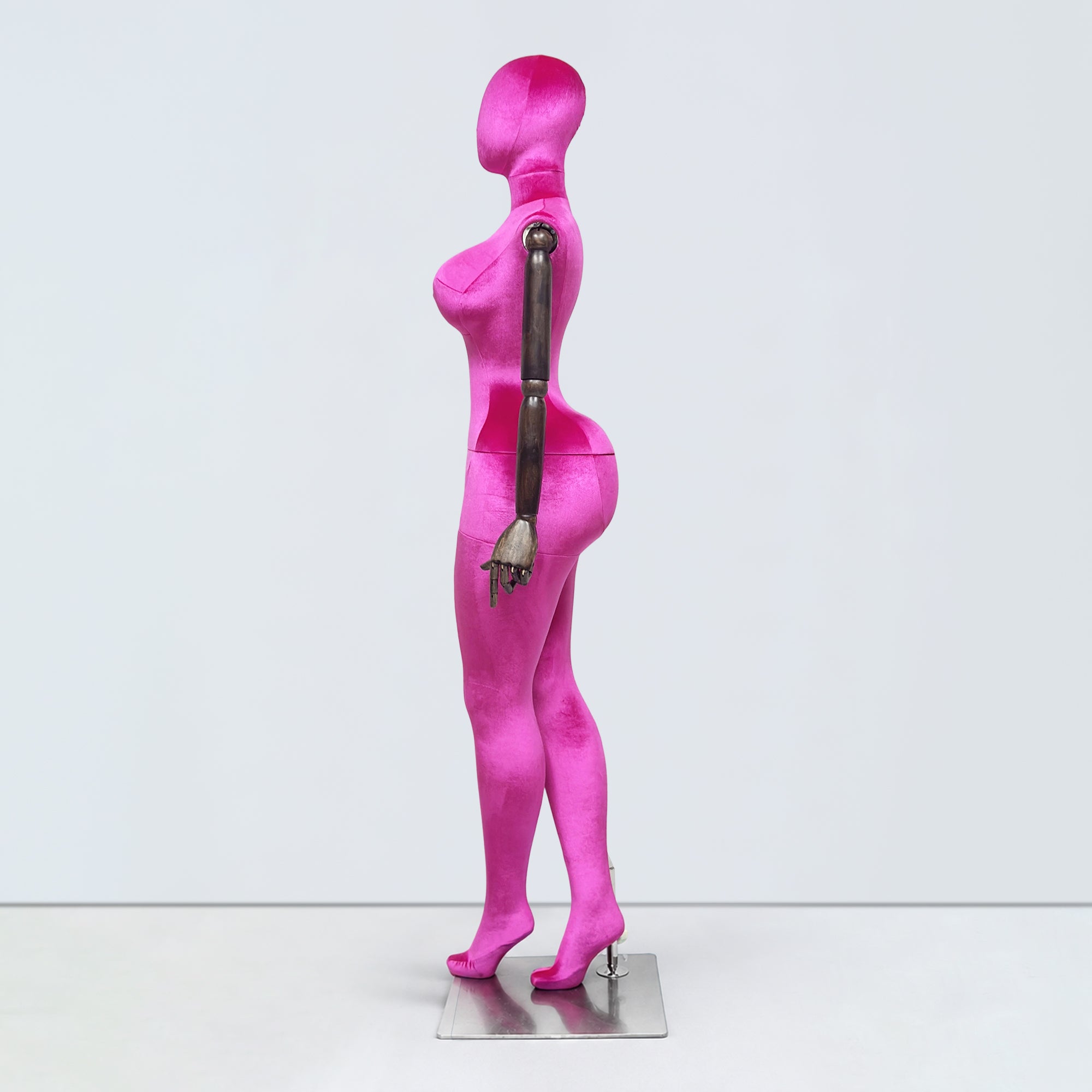 JELIMATE Plus Size Velvet Female Mannequin | Curvy Hourglass Full Body Display Form