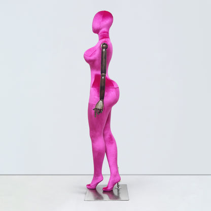 JELIMATE Plus Size Velvet Female Mannequin | Curvy Hourglass Full Body Display Form