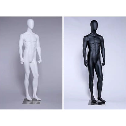 Premium Male Mannequin Full Body - Athletic Build Fiberglass Display
