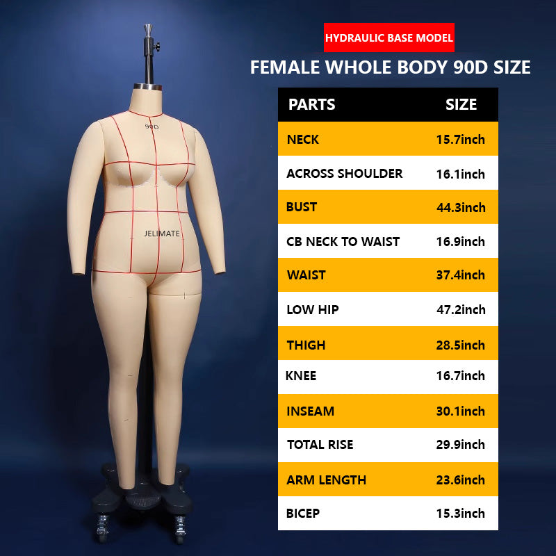 JELIMATE Professional Lingerie & Swimwear Dress Form (34B / 90D)