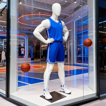 Male Athletic Mannequin - Muscular Fitness Display Mannequin with Detachable Arms and Legs for Sportswear