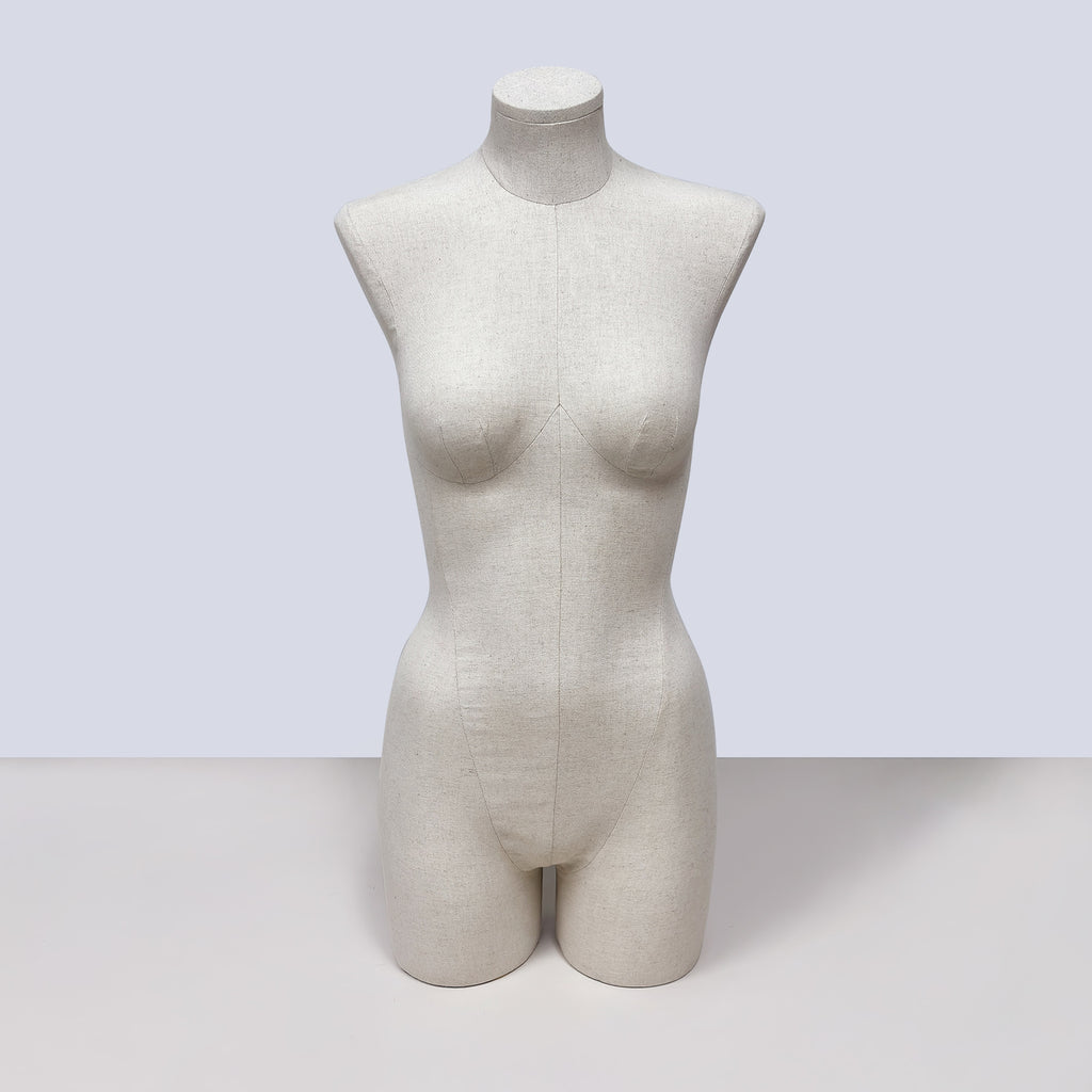 JELIMATE Half Body Mannequin Torso, Linen Dress Form for Lingerie Underwear Display