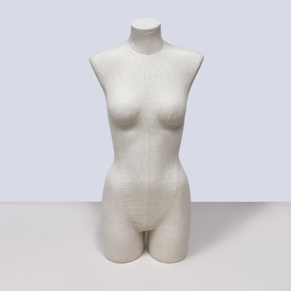 JELIMATE Half Body Mannequin Torso, Linen Dress Form for Lingerie Underwear Display