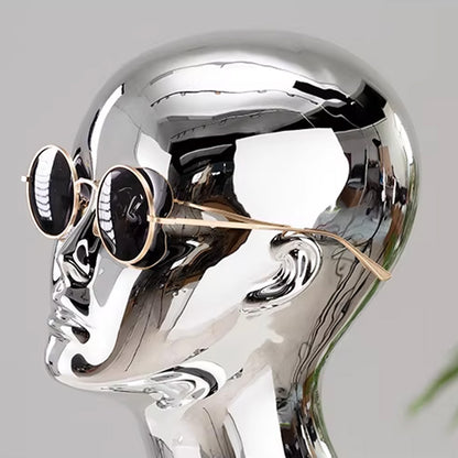 Electroplated Mannequin Head Display Stand - Wig Hat Scarf Jewelry Display Prop for Retail Stores
