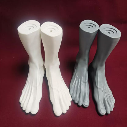 JELIMATE Male Foot Mannequin US Size 10, PVC Shoe Sock Display Model, 1 Pair