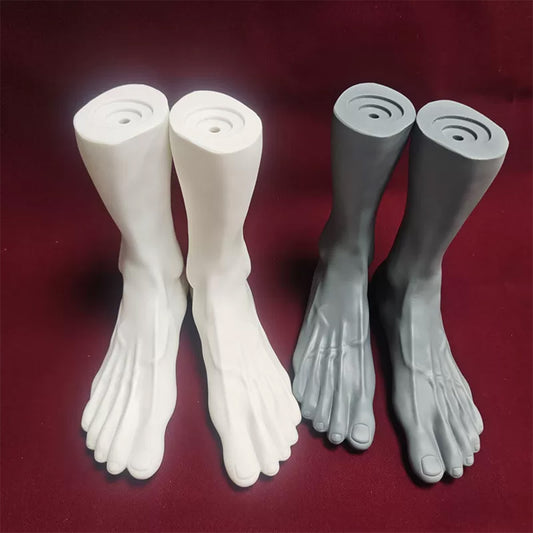 JELIMATE Male Foot Mannequin US Size 10, PVC Shoe Sock Display Model, 1 Pair