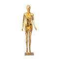 JELIMATE Luxury Electroplated Female Fiberglass Mannequin for Clothing Window Displays