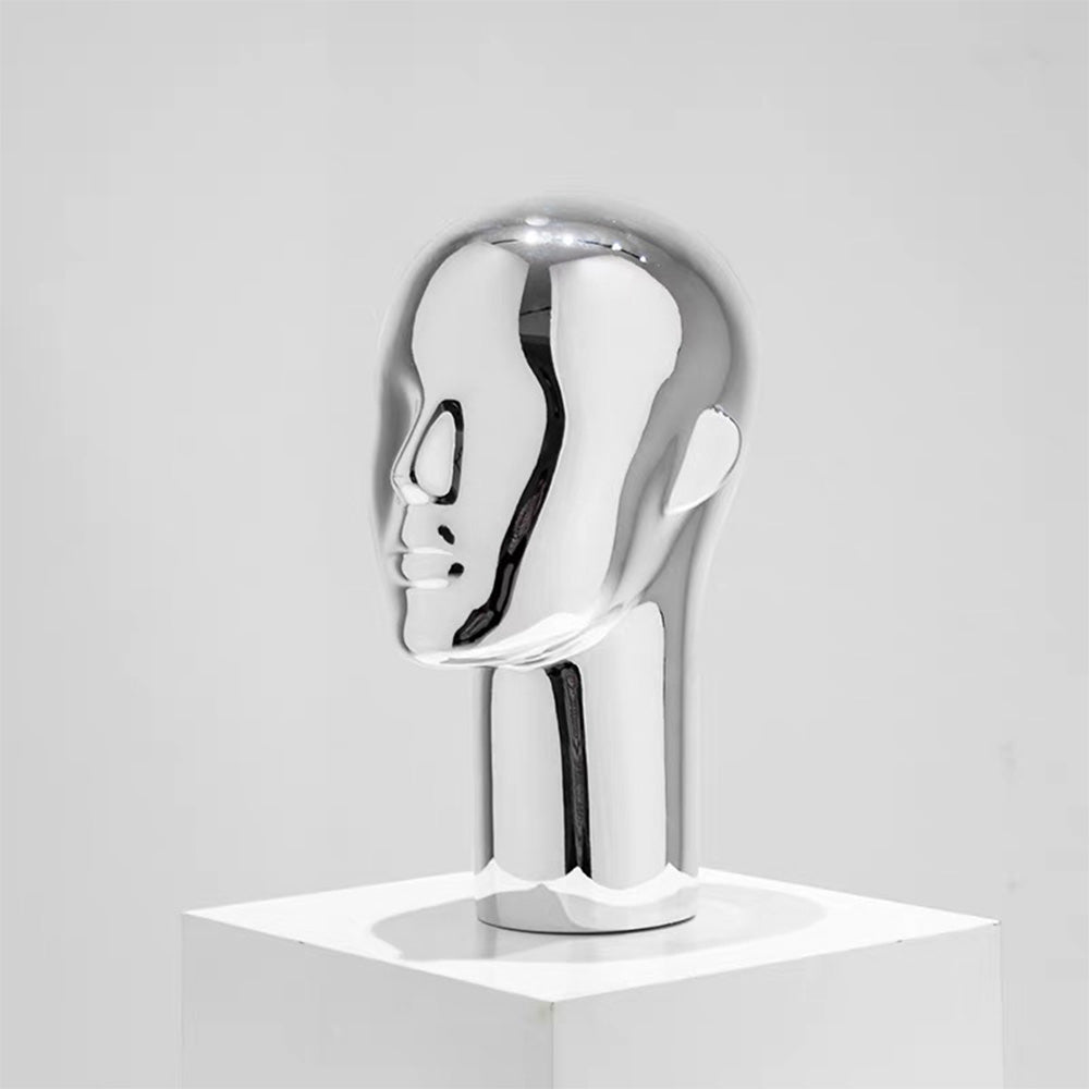 Premium Electroplated Mannequin Head Display Stand - Luxury Wig Hat Glasses Jewelry Holder
