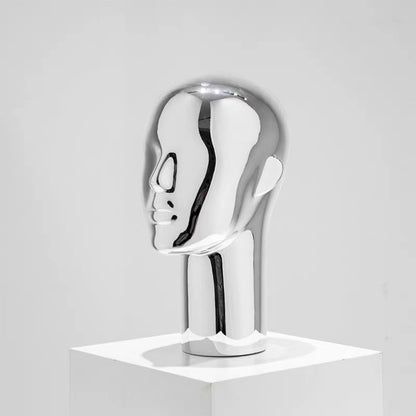 Premium Electroplated Mannequin Head Display Stand - Luxury Wig Hat Glasses Jewelry Holder