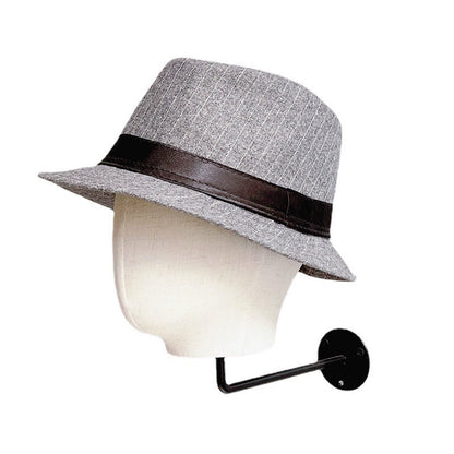 Jelimate Wall Mounted Mannequin Head,Linen/Velvet Mannequin Head With Hanging Base,Hat Display Head Mannequin,Wig Display Stand Manikin Head,Store Display Mannequin Head Stand JMH01