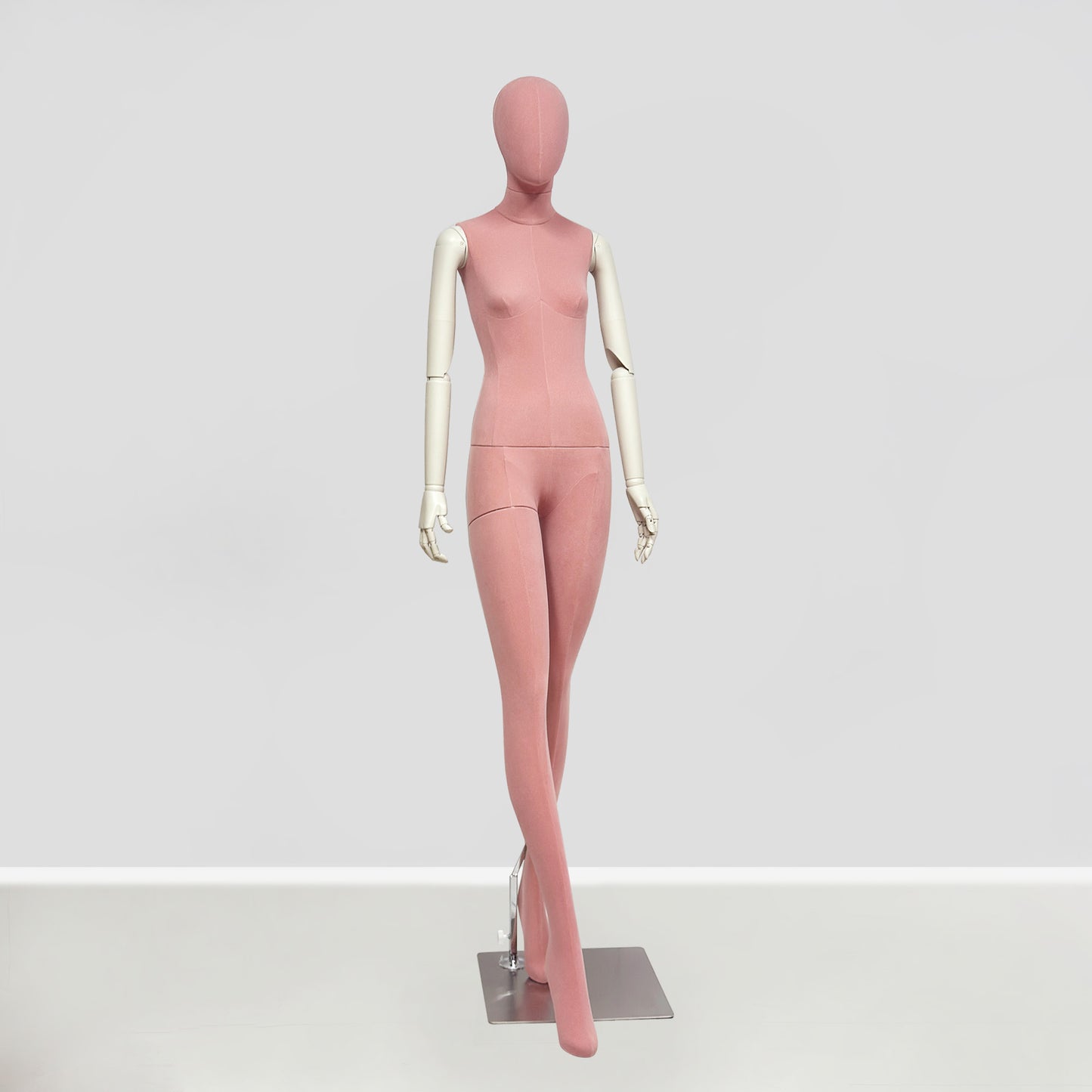 JELIMATE Pink Suede Female Mannequin - Bridal Boutique Wedding Dress Display