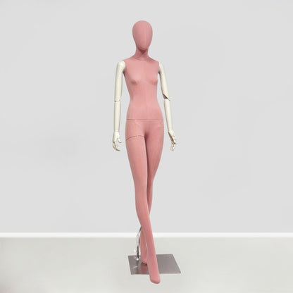 JELIMATE Pink Suede Female Mannequin - Bridal Boutique Wedding Dress Display