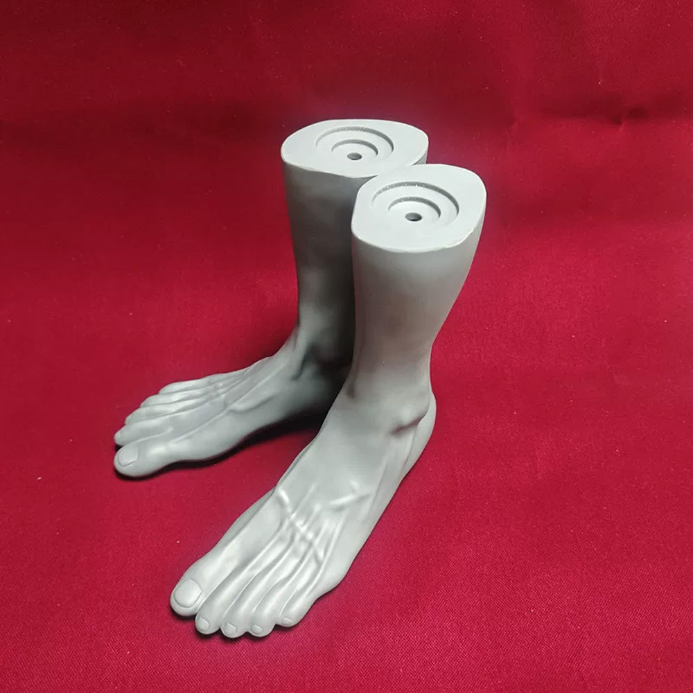 JELIMATE Male Foot Mannequin US Size 10, PVC Shoe Sock Display Model, 1 Pair