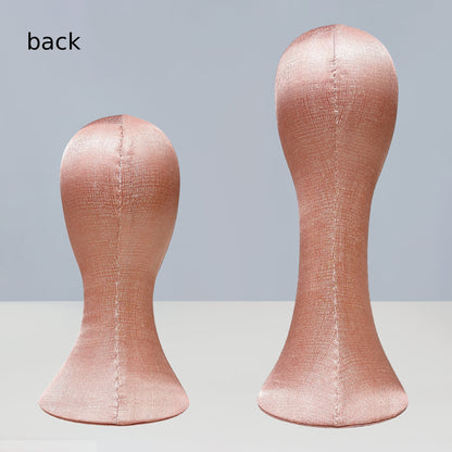 Pearl Pink Foam Mannequin Head - Needle-Insertable Display for Hats, Wigs & Jewelry