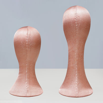 Pearl Pink Foam Mannequin Head - Needle-Insertable Display for Hats, Wigs & Jewelry