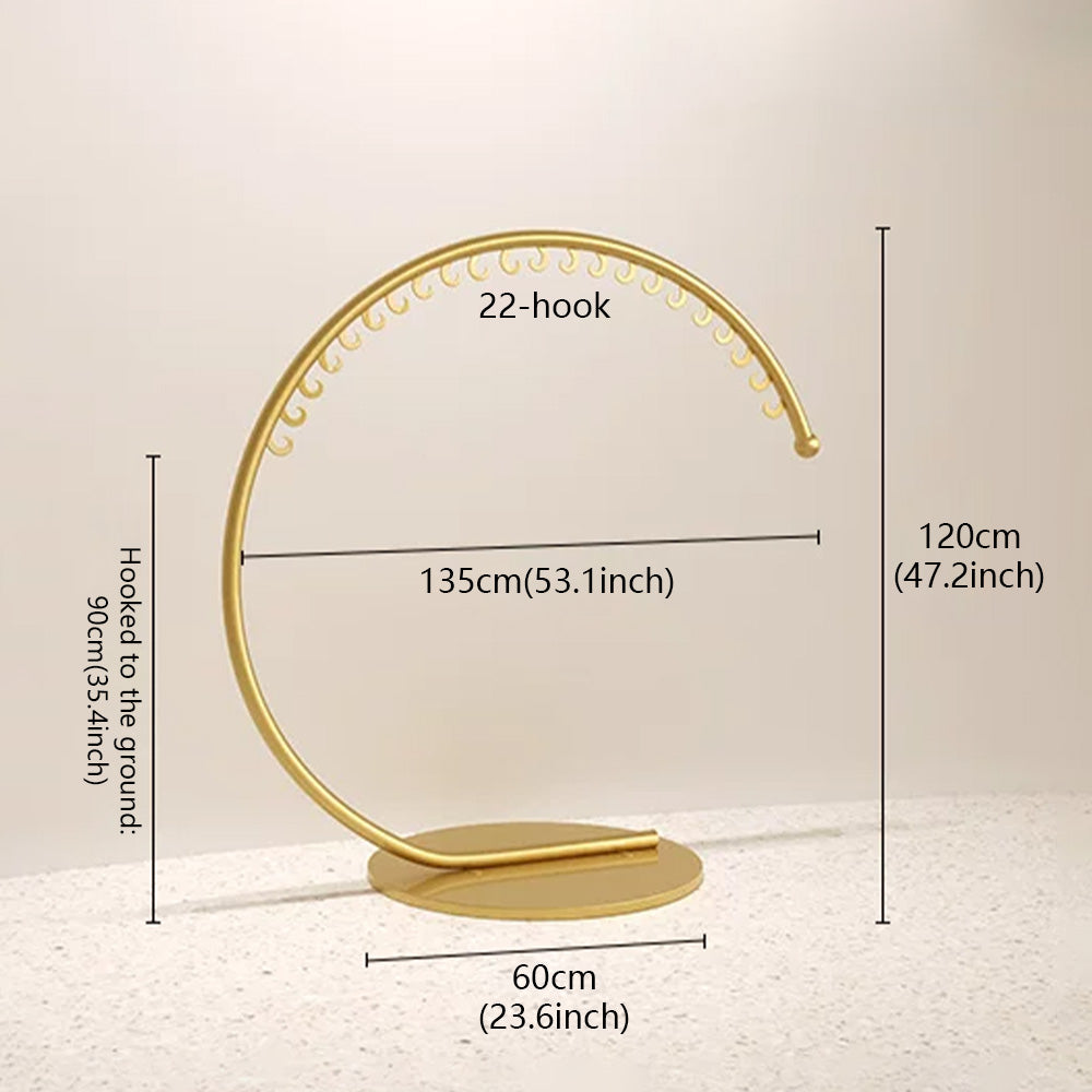 JELIMATE Arc Clothing Display Rack | Gold Iron Garment Rack for Boutique Store