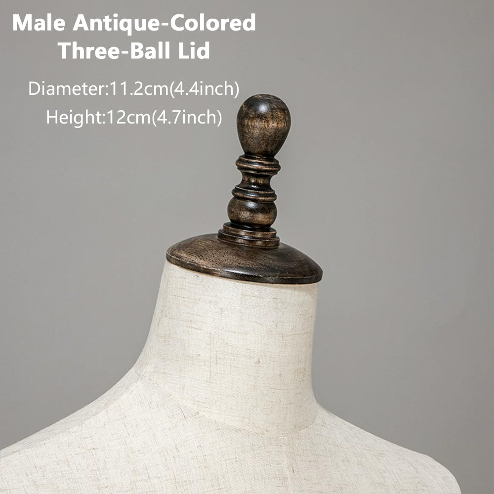 JELIMATE Wooden Mannequin Head Cap | Antique & Flat Top Cover for Display Dress Forms