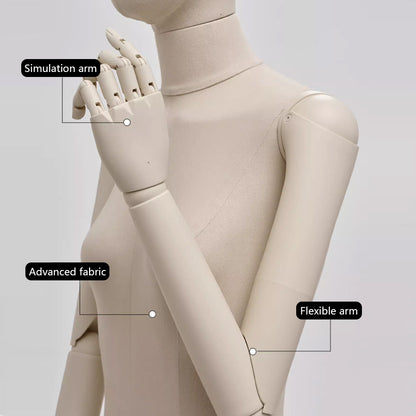 JM0163 Premium Beige Female Full Body Mannequin - 4 Versatile Poses