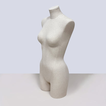 JELIMATE Half Body Mannequin Torso, Linen Dress Form for Lingerie Underwear Display