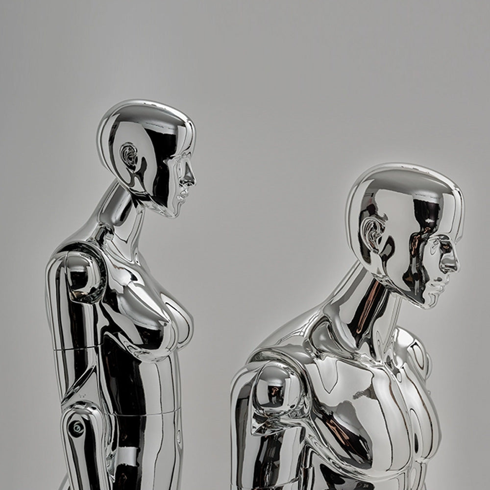 JELIMATE Chrome Full Body Mannequin Female Male Mechanical Robot Streetwear Clothing Display
