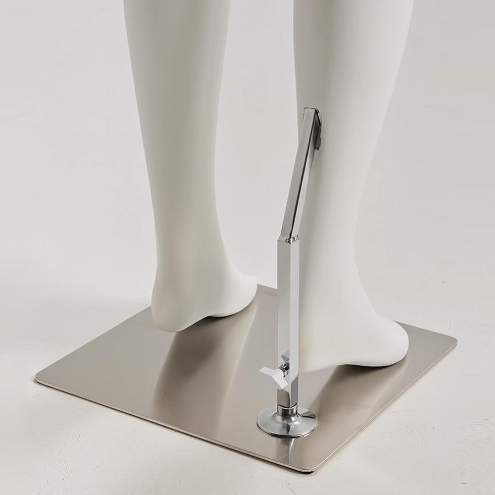 White Fiberglass Full & Half Body mannequin with Wooden Arms and hand - JELIMATE Premium Mannequin Set