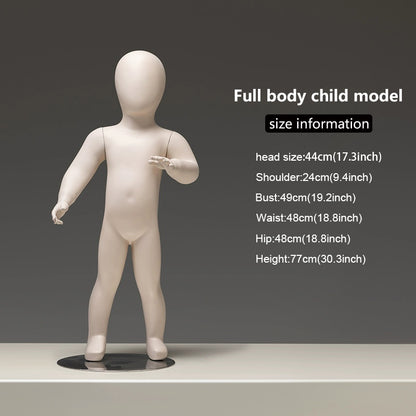 Sitting Infant & Child Mannequin - Full Body Kids Clothing Display Prop