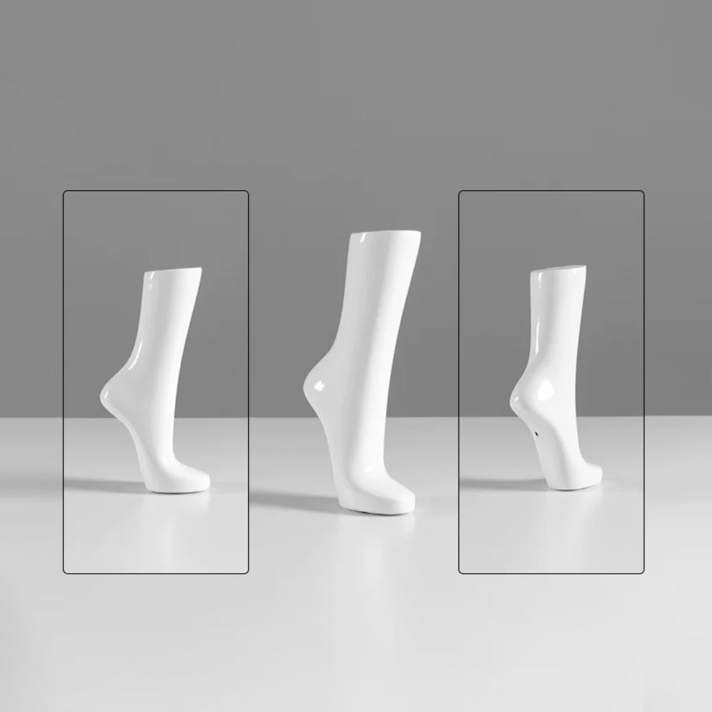JELIMATE Fiberglass Foot Mannequin Display | Male Female Kids Leg Form for Sock & Shoe Store