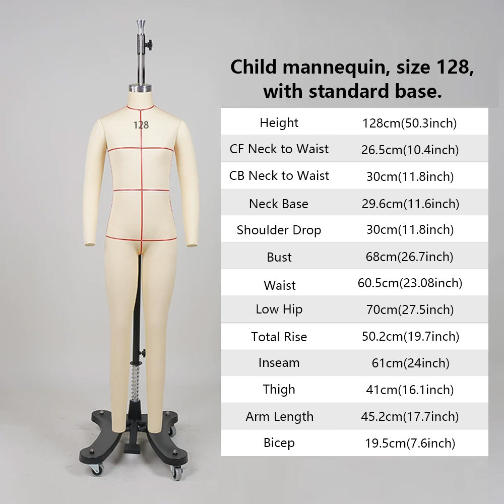 Professional Kids Draping Dress Form | SHEIN Standard Size 8-12 | Toddler, Little Kids & Big Kids