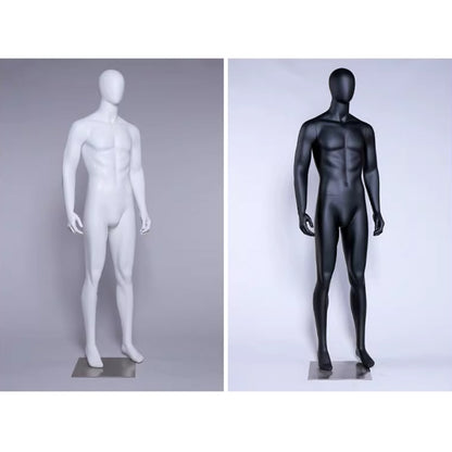Premium Male Mannequin Full Body - Athletic Build Fiberglass Display