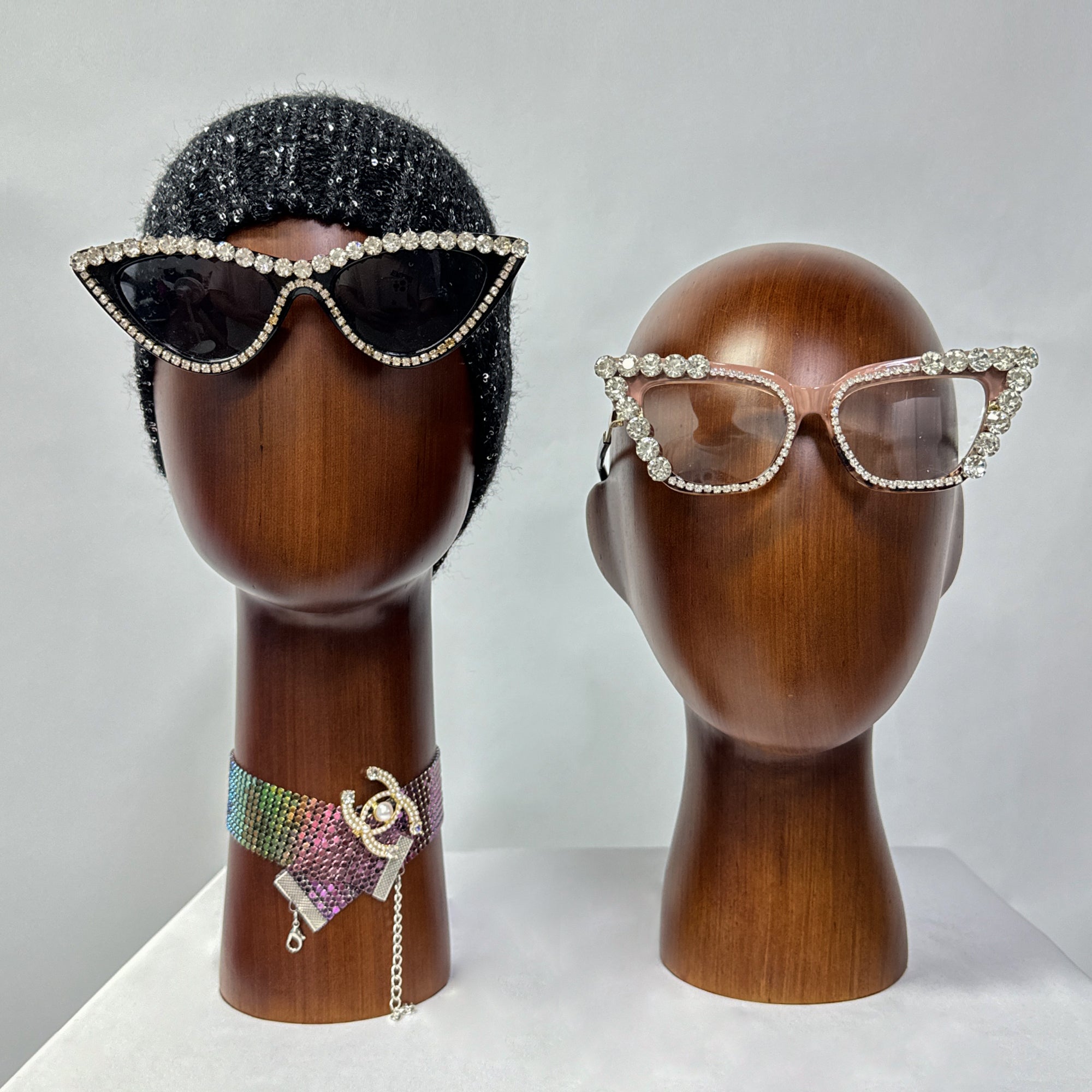 Jelimate Brown Wooden Mannequin Head Form Hat Display Head,Wood Head Mannequin For Hat Display Stand,Headband Wig Sunglasses Display Head Model