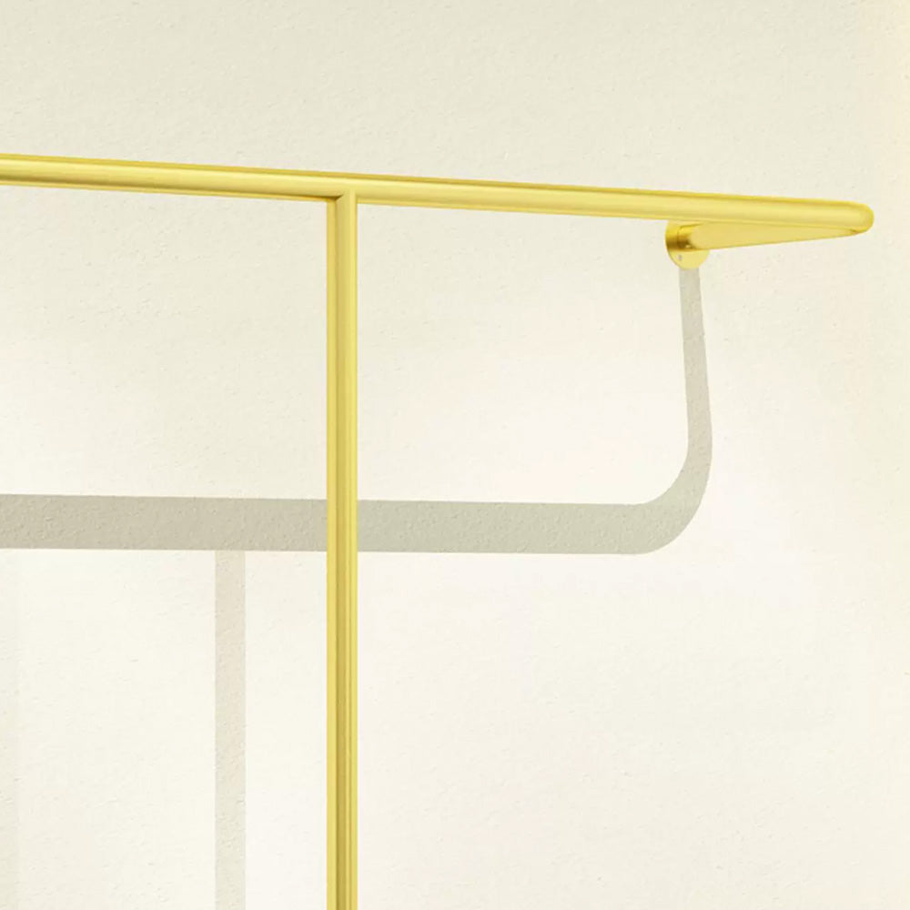 JELIMATE Wall-Mounted Gold Garment Display Rack for Boutique Clothing Store, Space-Saving