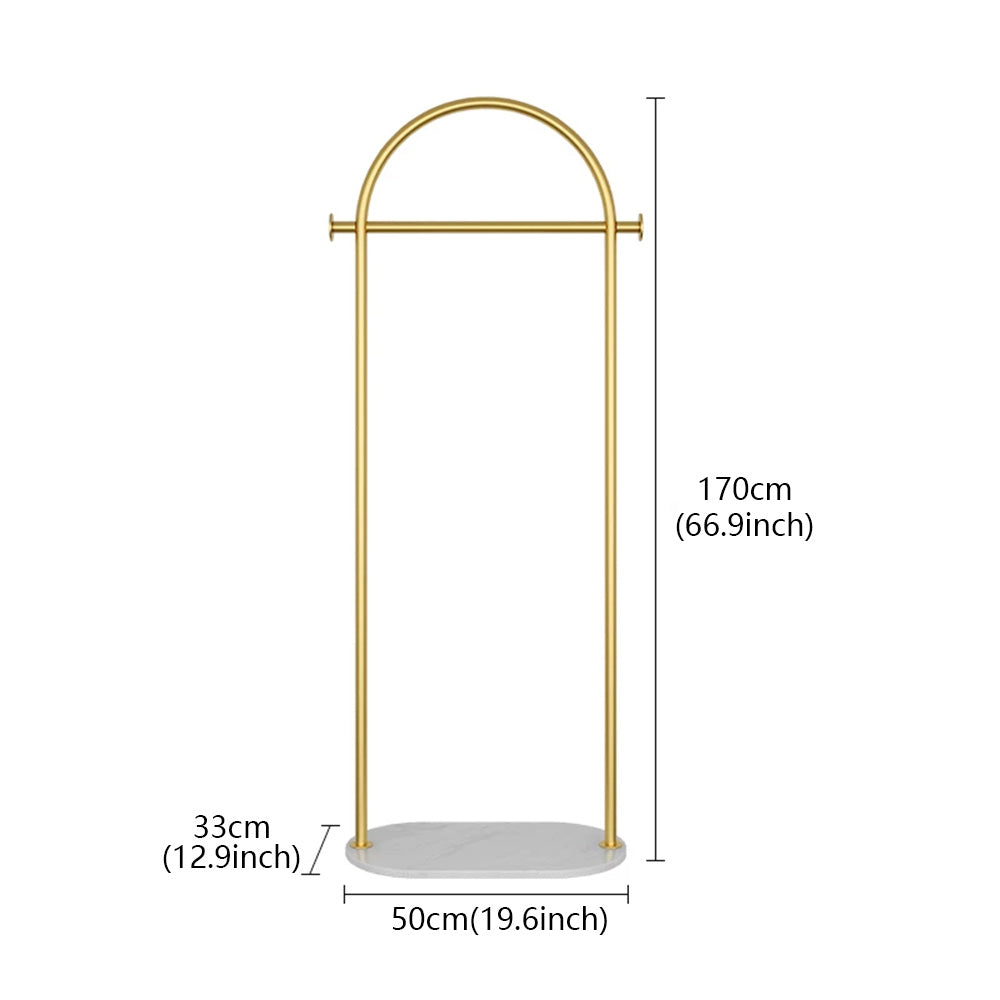 JELIMATE Freestanding Clothing Rack, Marble Base Garment Rack for Boutique Store Display