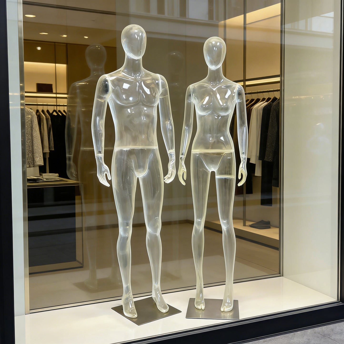 Premium Translucent Frosted Mannequin | Full Body Display for Luxury Boutiques