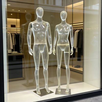 Premium Translucent Frosted Mannequin | Full Body Display for Luxury Boutiques